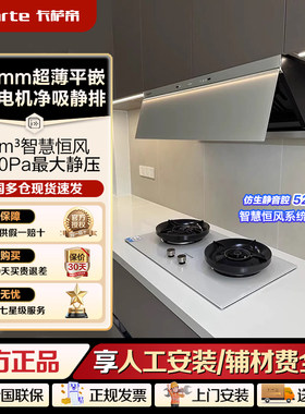 卡萨帝揽光小炫风pro抽油烟机灶具烟灶联动套装白色CDY8UD+CDZ5U9