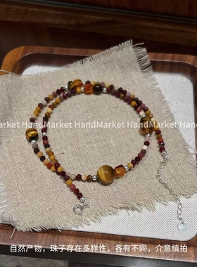 925银 JIUJIU【安徒生童话】手工气质百搭复古小众黄塔晶吊坠项链