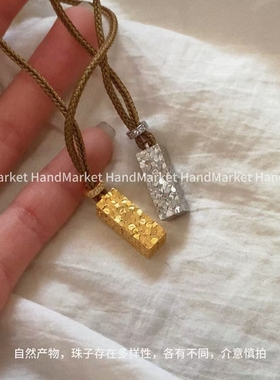 吊坠925银 【抽拉金银】百搭小众设计中国风素款项链