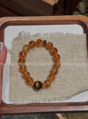 925银手链 JIUJIU【金光灿灿】通勤百搭简约手串装饰品0221