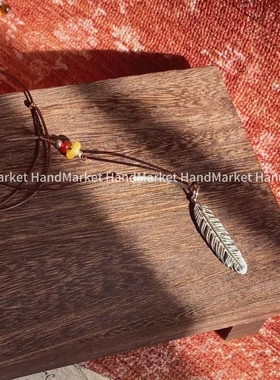 吊坠925银 【羽毛毛衣链】气质百搭轻奢设计感简约1209