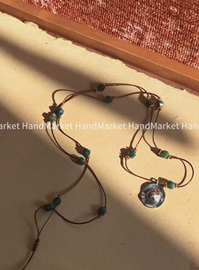 吊坠925银 【老钱礼帽抽拉毛衣链 】时尚手工复古毛衣链1209