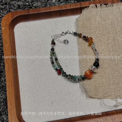 925银手链 JIUJIU【古灵】通勤百搭简约珠珠手串装饰品1118