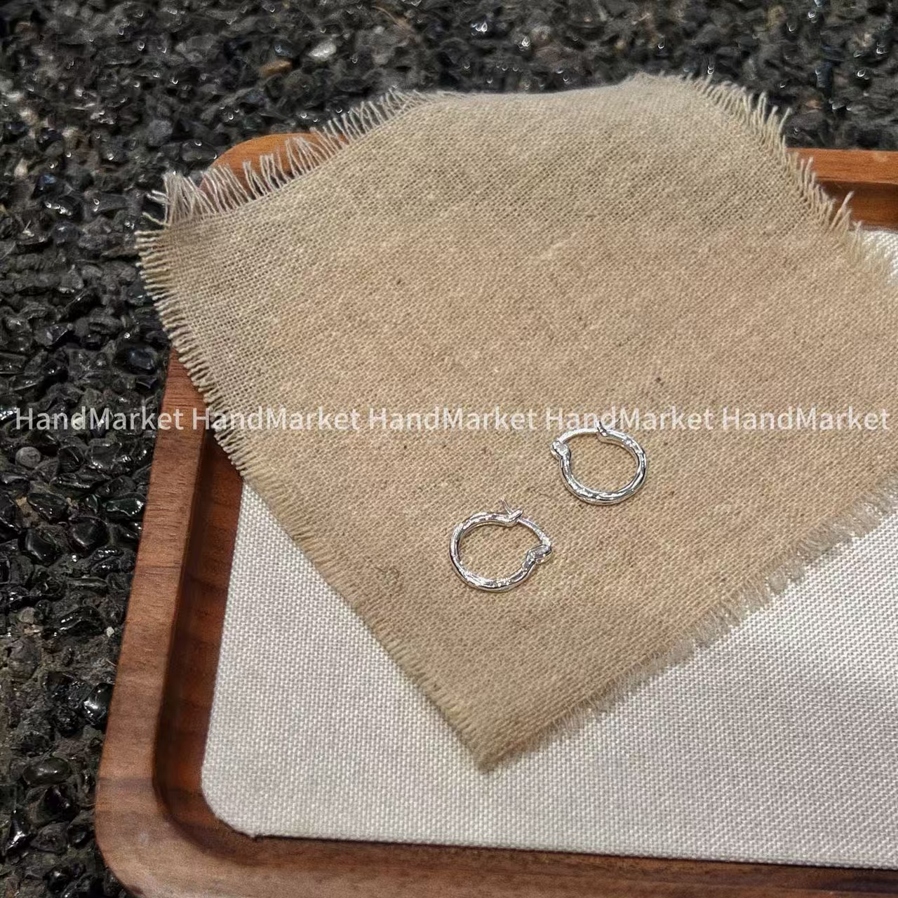 925银耳饰 【树纹精致耳扣】原创设计简约韩版耳扣1101