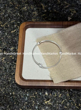 925银手镯 JIUJIU【巨好搭叠戴银手串】气质百搭简约时尚拼接弹力