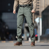 男冬季 保暖热反射软壳裤 防水加绒战术裤 执政官户外冲锋裤 登山裤 子