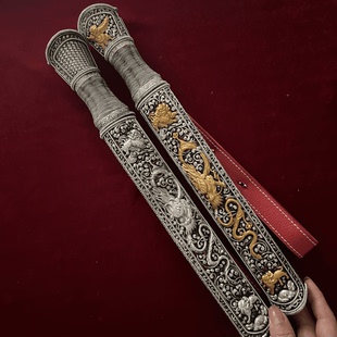 2022年新款西藏藏族民族风藏式白铜镀银藏袍腰间藏饰品男士经典款