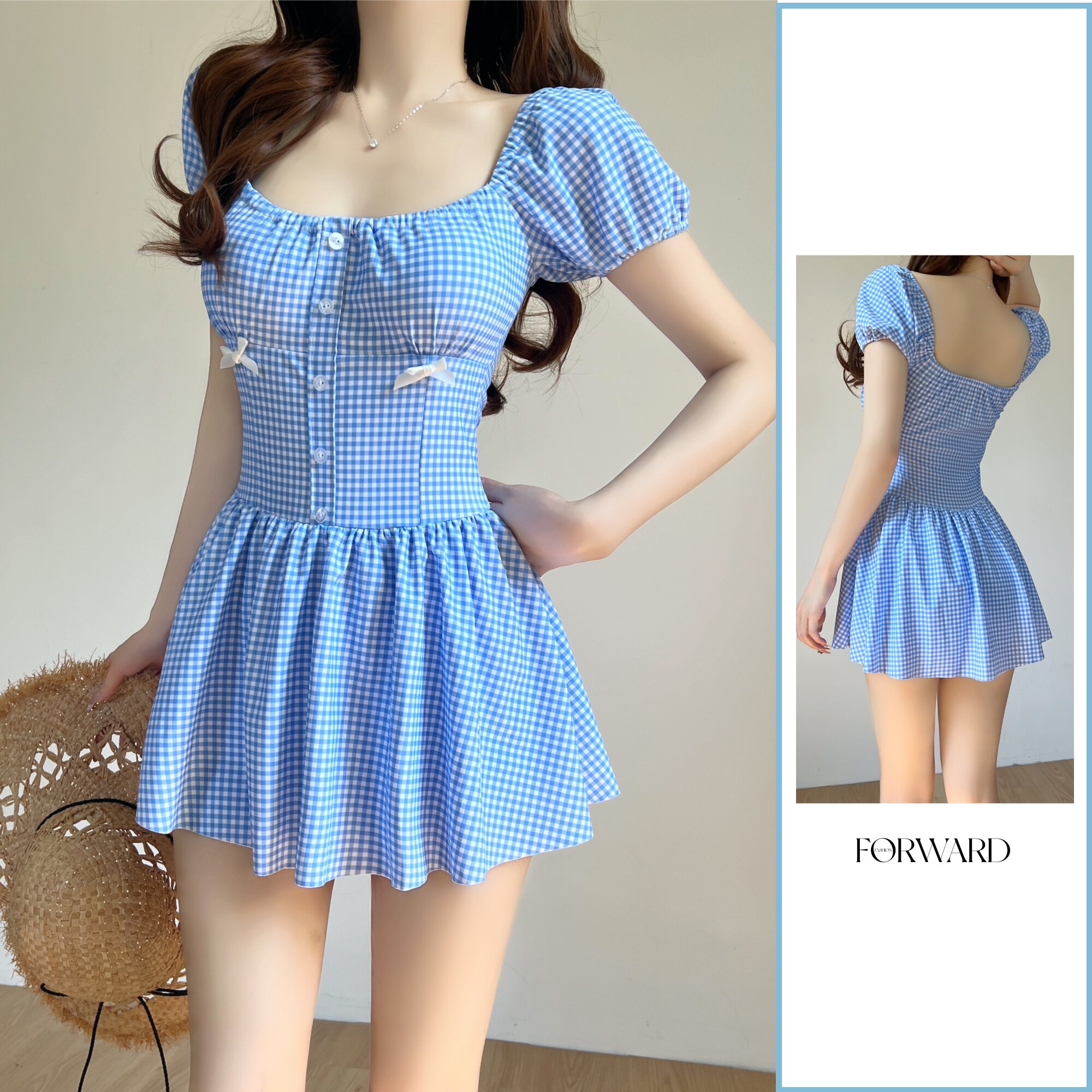 少女泳衣女夏连体裙式平角保守学生格子可爱日系甜美女孩游泳衣