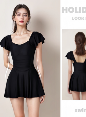 游泳衣女款2025年新款泡温泉连体裙游泳馆显瘦女式保守泳装高级感