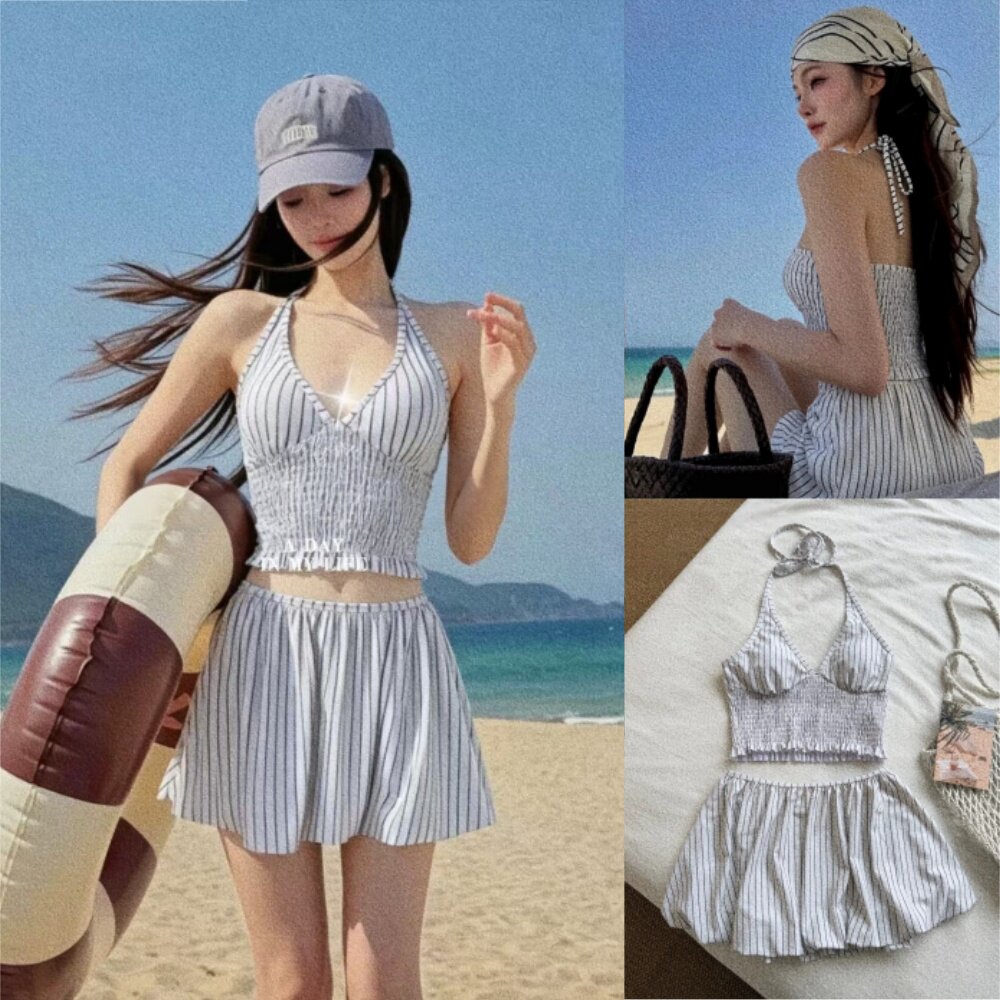 分体泳衣女三件套性感纯欲高级感