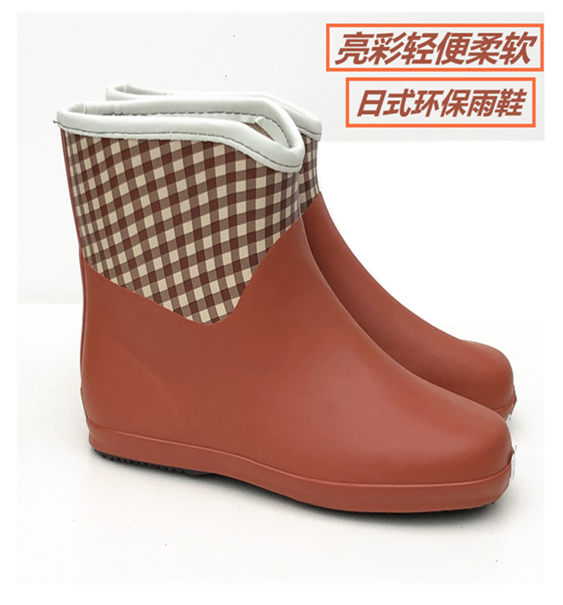 超软女士雨鞋外贸雨靴水鞋胶鞋水靴春夏时尚可爱成人中筒防水平底