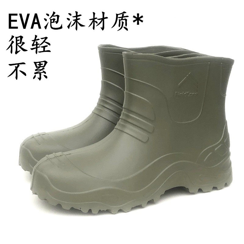 短筒雨鞋男士矮帮橡胶雨靴时尚水鞋钓鱼鞋学生雨鞋户外防滑外贸款