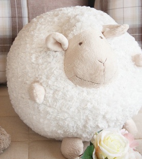 正品 正版 韩国圆球羊公仔布娃娃女孩少女心ins毛绒玩具小绵羊抱枕
