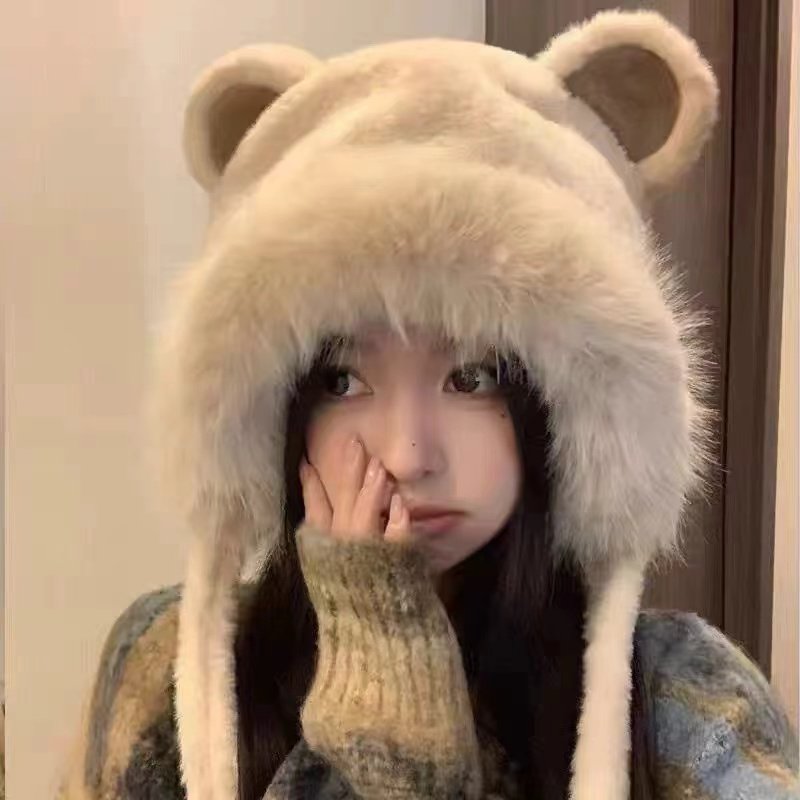 毛绒帽子新款加厚冬季保暖百搭