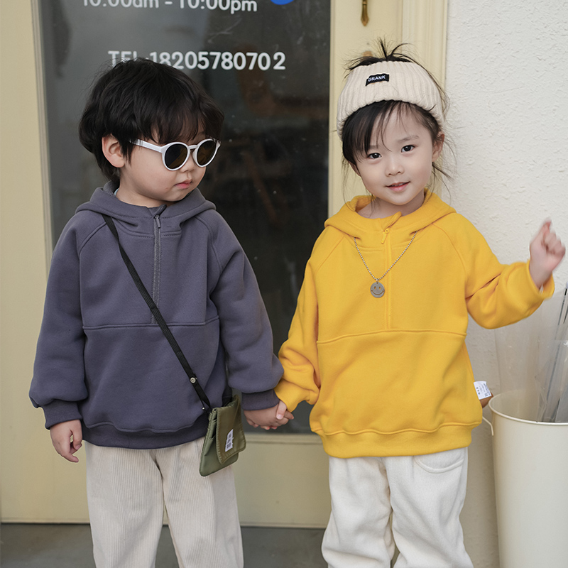 儿童卫衣春秋新款一体绒