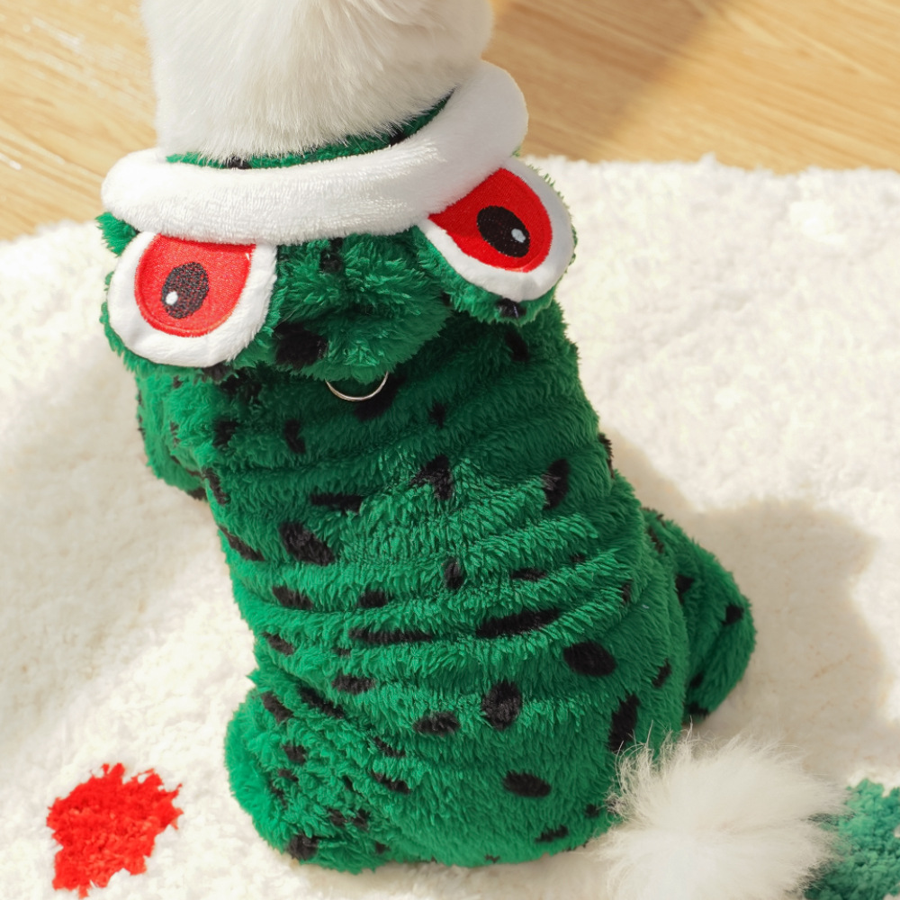 宠物狗四脚衣秋冬保暖狗狗猫咪衣服新品猫用品青蛙变身泰迪比熊