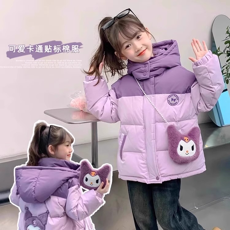 QKIKT女童棉服冬装加厚面包服