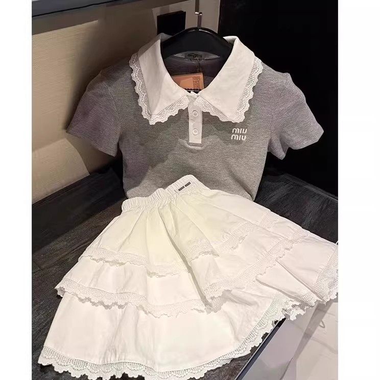 QKIKT女童套装2026年夏季新款儿童polo衫蛋糕裙甜美娃娃白领上衣,童装/婴儿装/亲子装,套装,淘宝优惠券,粉丝福利购,淘宝优惠卷