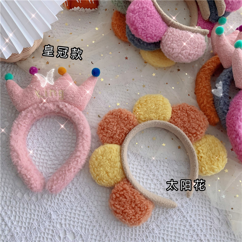 Real price, no price reduction, Korean version, plush, lovely net red, adult face wash, makeup mask, head hoop, sweet hair ornament.