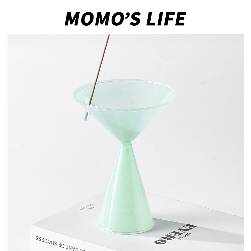 侘寂风玻璃香插软装摆件