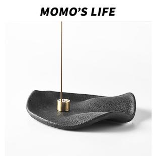 质感线香香托侘寂风香插个性 线香香托高级感高档香插香盘不掉灰