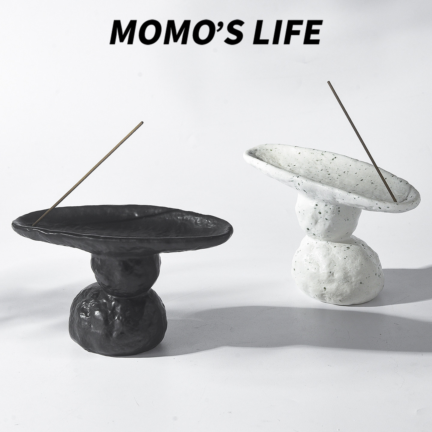 侘寂风香薰炉陶瓷设计师款香插线香底座客厅茶几香薰台送礼礼物