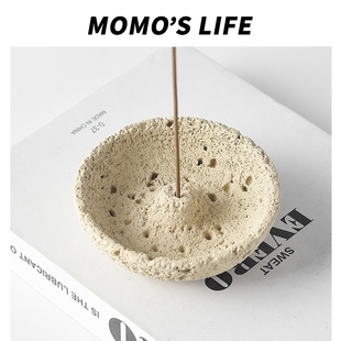 侘寂风香插高级感线香底座小众线香底座小巧可爱香插香盘香薰摆件