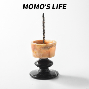 北欧大理石香插香托小众线香底座高级轻奢香插摆设香薰炉摆件