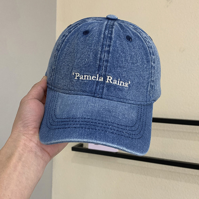 春夏字母刺绣棒球帽水洗街头帽子