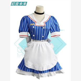 重音cosplay动漫女仆装 全套含帽子miku 催眠术MV 初音催眠师cos服