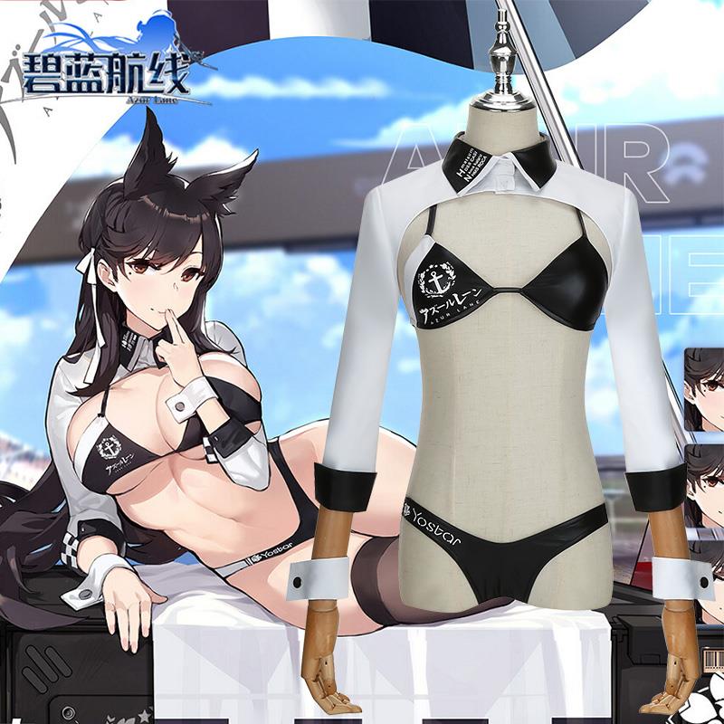 定做 碧蓝航线 疾速狂热 时速爱宕cosplay女装套装赛车服