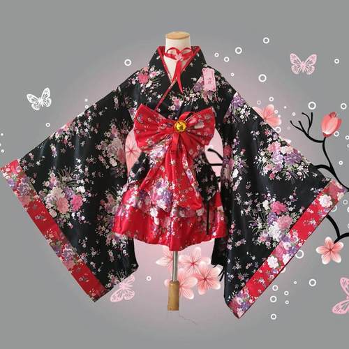 极乐净土跳舞蹈改良和服女lolita女仆cosply动漫cos女童樱花万圣