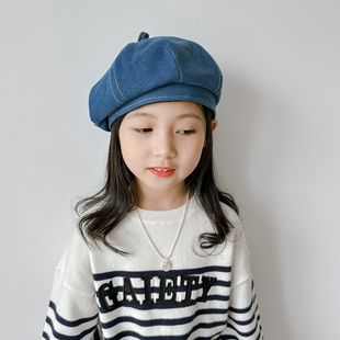 韩版儿童贝雷帽宝宝ins英伦八角帽子潮女童男童时尚画家帽春秋季