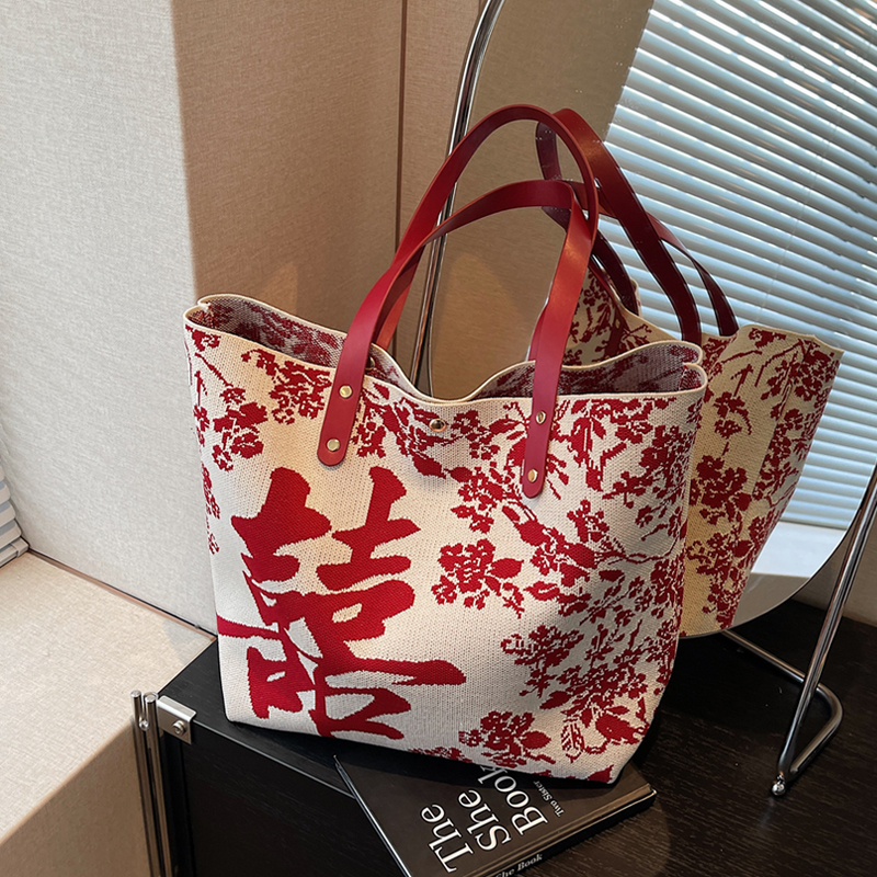 新中式国风托特包大容量结婚包