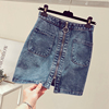 Denim Skirt summer 2018 New large size fat mm Paige chic Skirt Body skirt
