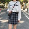 ins Ultra-fire skirt Autumn 2020 new pattern Korean Edition skirt Retro Plaid skirt Short skirt Paige