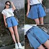 the republic of korea summer Paige Denim shorts A word culottes fat MM Loose pants Show thin Jeans student
