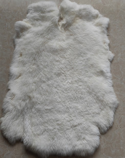 真獭兔毛皮料整张皮草面料皮毛一体坐垫褥子窗垫DIY服装内胆护膝