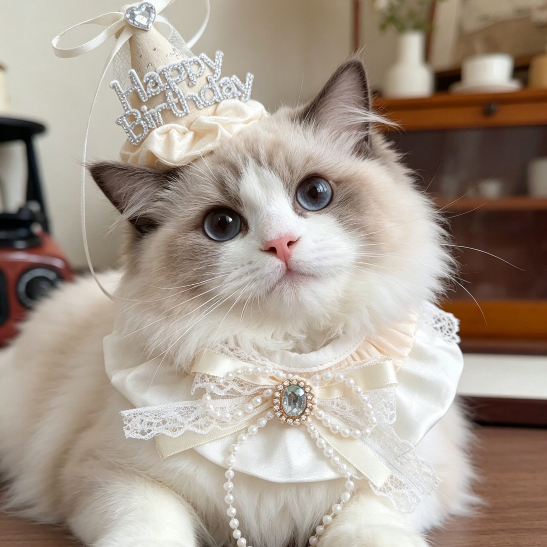 猫咪生日装扮帽子宠物狗狗生日派帽子