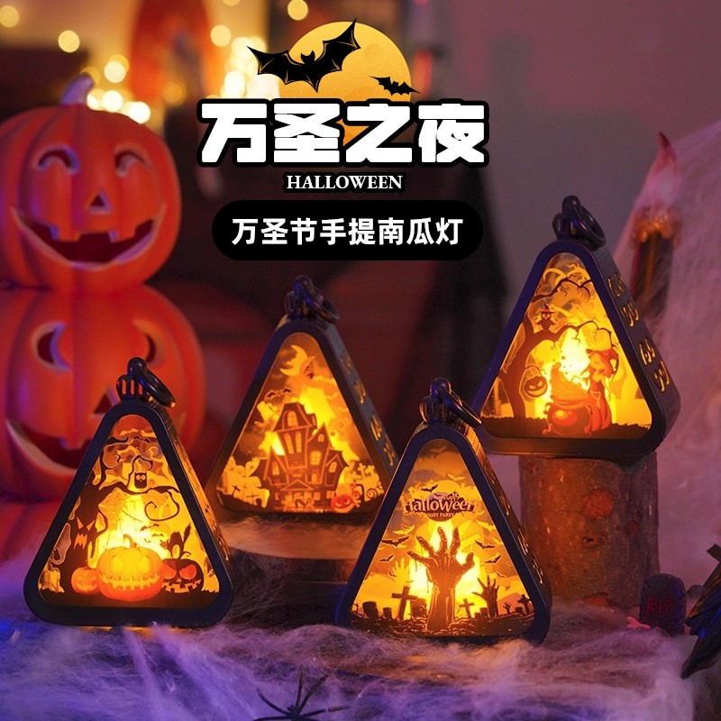 万圣节手提南瓜灯桌面摆件