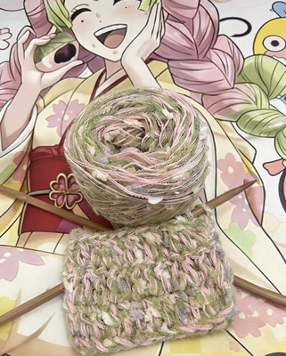 diy特色手混线小香风编织毛甘露寺蜜璃配色手混线diy100g250g