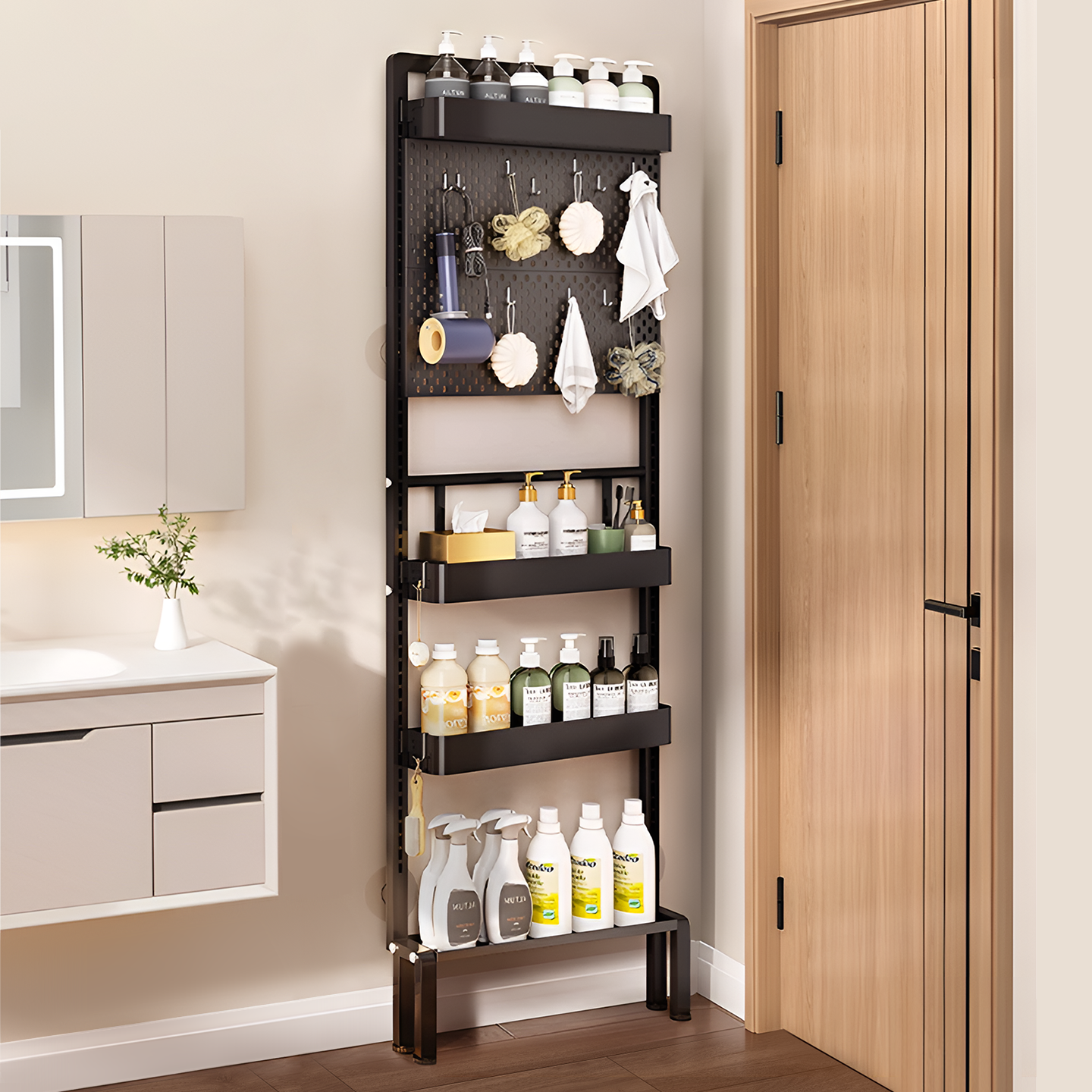 浴室门后置物架落地多层卫生间厨房卧室靠墙多功能夹缝窄柜收纳架