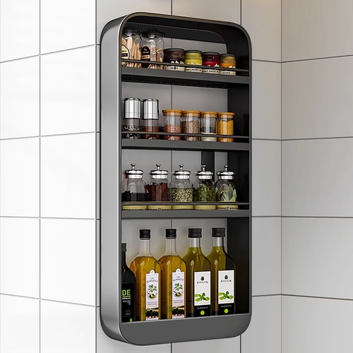 壁挂多层免打孔厨房调料置物架子