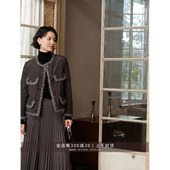 芝美日禾 轻暖夹棉锁温科技棉小香流苏轻盈通勤夹棉小外套