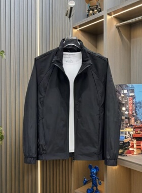 新款秋季立领成熟男士上衣韩版修身潮流休闲百搭工装爆款纯色夹克