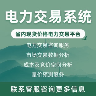 售电公司中长期现货电力交易竞价管理辅助决策数据管理平台定制
