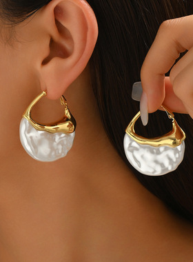 时尚优雅法式复古小众精致珍珠百搭气质高级感轻奢中古耳饰耳环