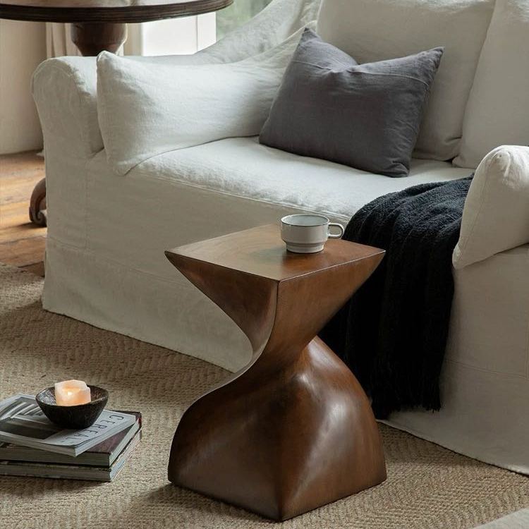 侘寂风实木边几创意设计师