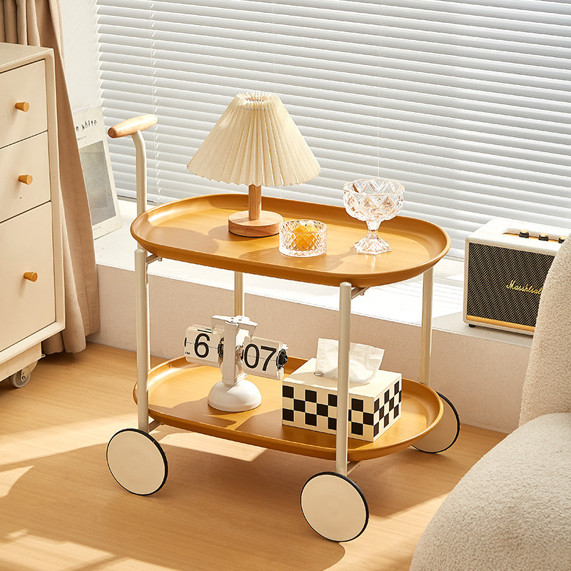 奶油风沙发边几茶几客厅落地摆件床头软装饰品收纳置物架小推车,家居饰品,落地摆件,淘宝优惠券,粉丝福利购,淘宝优惠卷