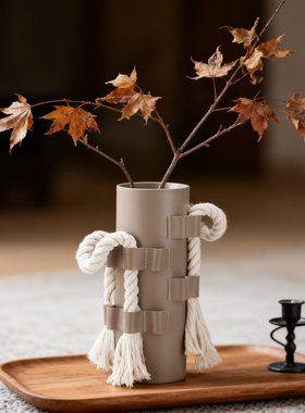 创意编织花瓶家居装饰摆件